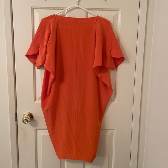 Vince Orange 100% Silk Dress Size XS - Picture 3 of 4